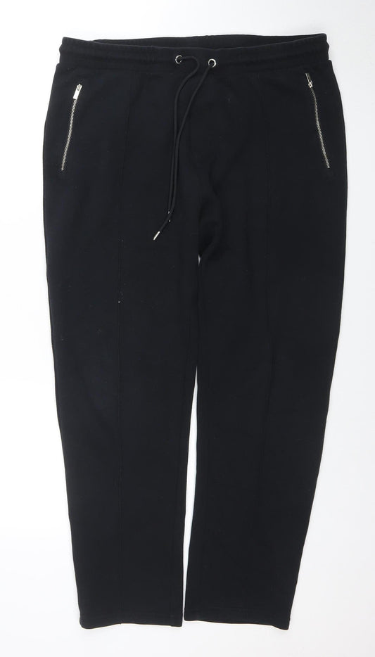 Marks and Spencer Autograph Men's Black L Jogger Trousers Elastic Waist Zip Pockets