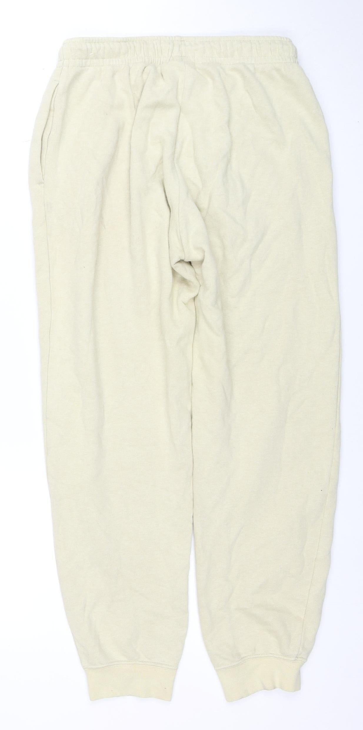 Nike Women's Beige Jogger Sweatpants S Fleece Activewear Trousers