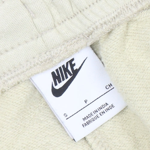Nike Women's Beige Jogger Sweatpants S Fleece Activewear Trousers