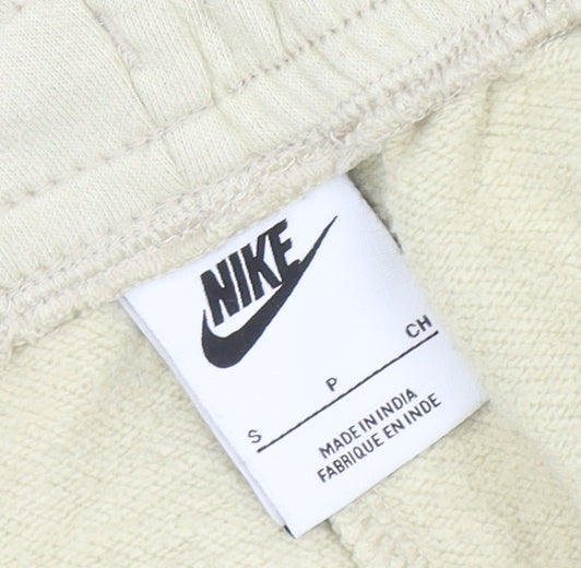 Nike Women's Beige Jogger Sweatpants S Fleece Activewear Trousers