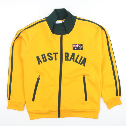 Around Australia Boys Yellow Full Zip Sweatshirt Size 12 Classic Fit