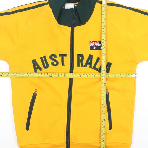 Around Australia Boys Yellow Full Zip Sweatshirt Size 12 Classic Fit