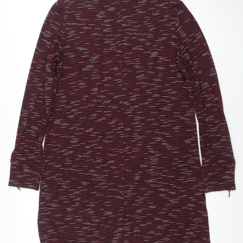 Marks and Spencer Women's Red Striped Roll Neck Bodycon Dress Size 12