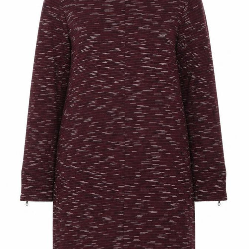Marks and Spencer Women's Red Striped Roll Neck Bodycon Dress Size 12