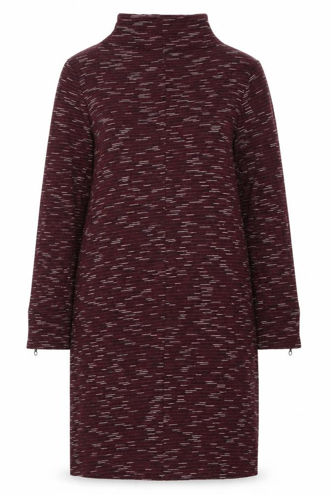 Marks and Spencer Women's Red Striped Roll Neck Bodycon Dress Size 12