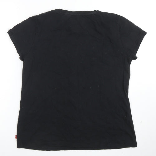 Levi's Womens Black New York Graphic Cotton T-Shirt Size L
