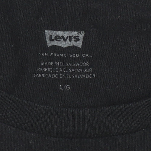 Levi's Womens Black New York Graphic Cotton T-Shirt Size L