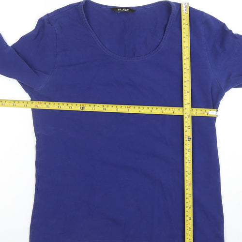 Hobbs Women’s Blue 3/4 Sleeve Cotton Jersey Top L