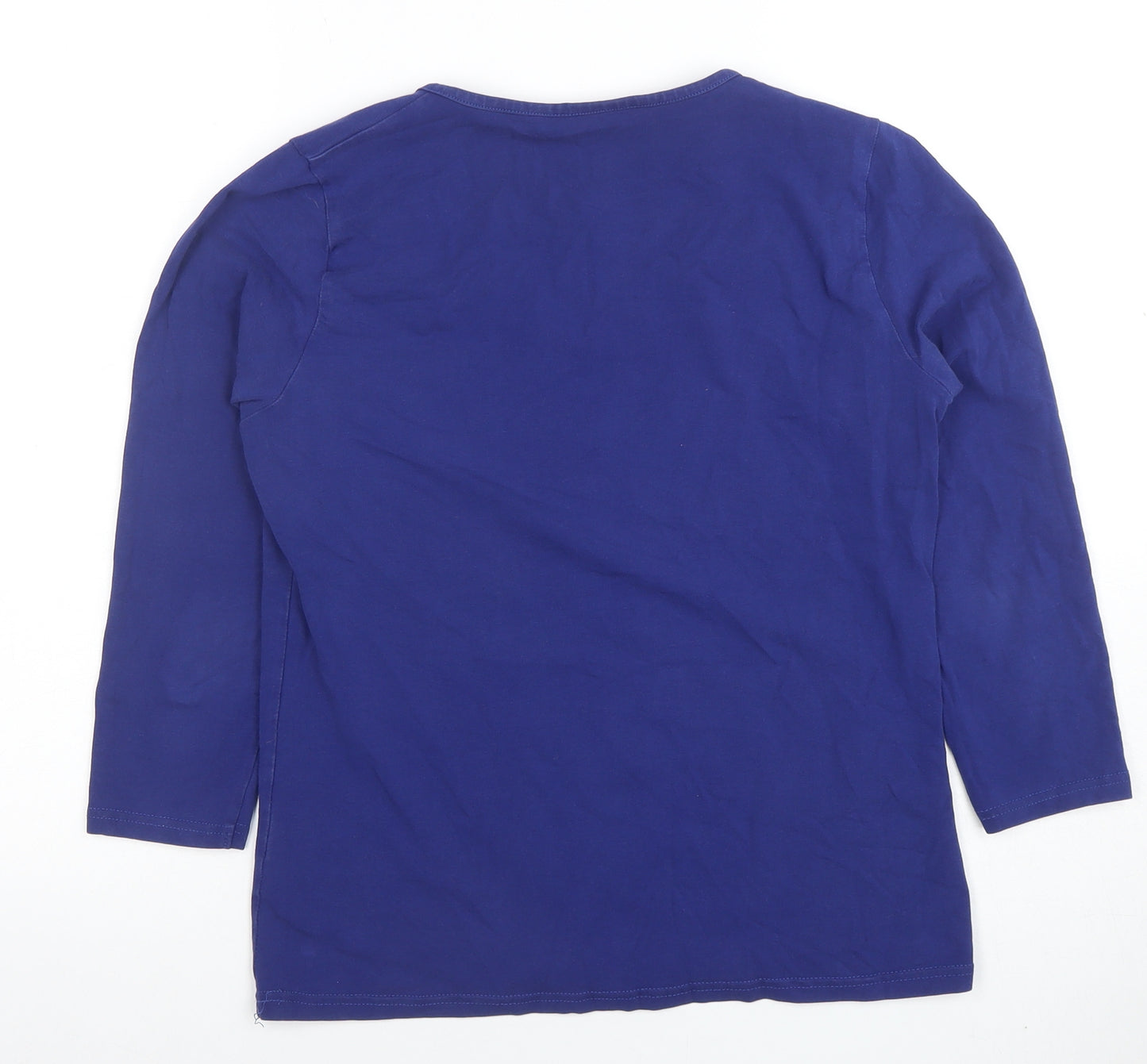 Hobbs Women’s Blue 3/4 Sleeve Cotton Jersey Top L