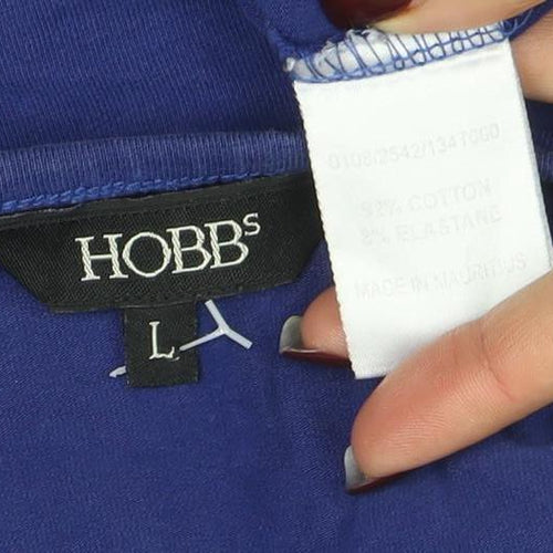 Hobbs Women’s Blue 3/4 Sleeve Cotton Jersey Top L