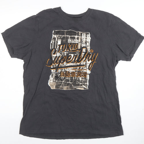 Superdry Men's Black XL Tokyo Graphic Print T-Shirt
