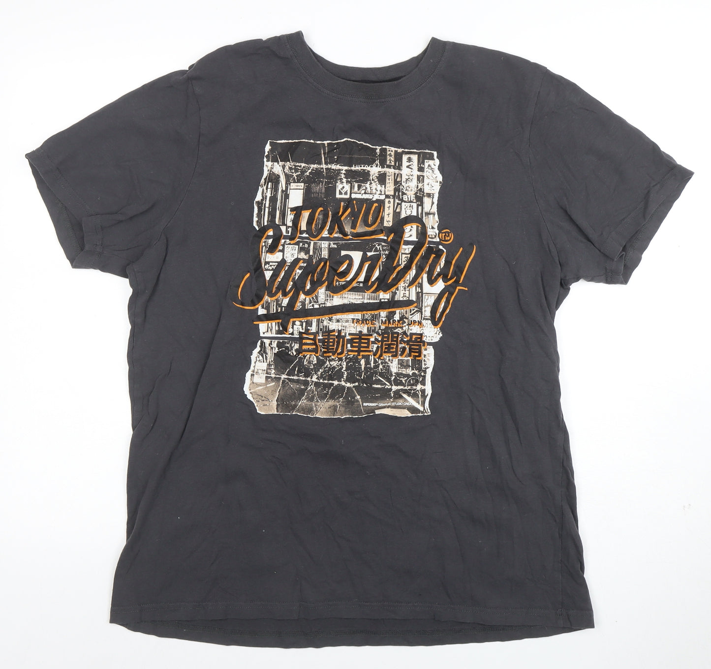 Superdry Men's Black XL Tokyo Graphic Print T-Shirt