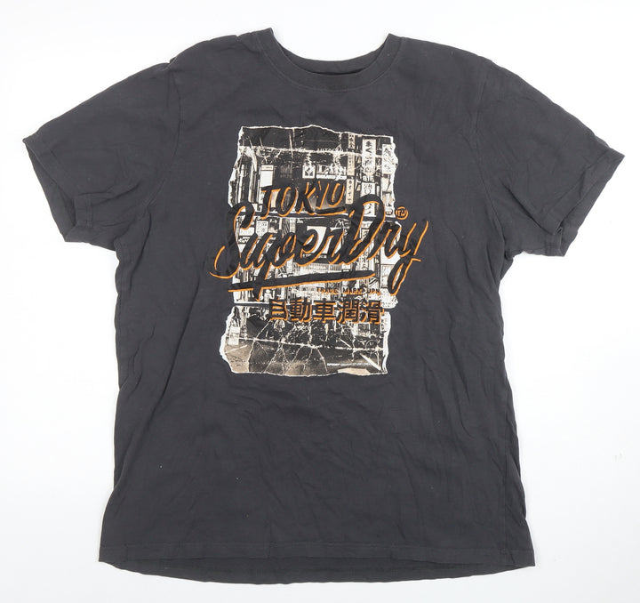 Superdry Men's Black XL Tokyo Graphic Print T-Shirt