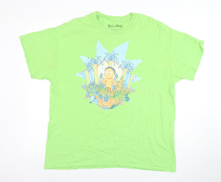 Rick and Morty Lootwear Exclusive Green XL Men's Graphic T-Shirt