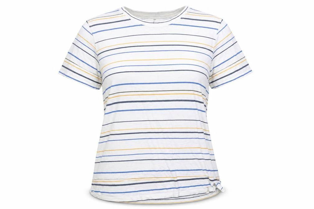 Hymn Unisex Multicoloured Striped Cotton Short Sleeve T-Shirt M