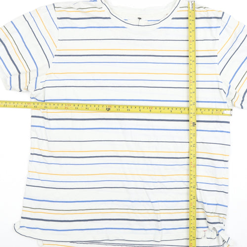 Hymn Unisex Multicoloured Striped Cotton Short Sleeve T-Shirt M