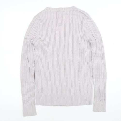 Crew Clothing Co. Women’s Beige V-Neck Cable Knit Jumper M