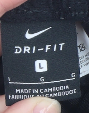 Nike Men's Black Dri-FIT Jogger Trousers L Regular Fit