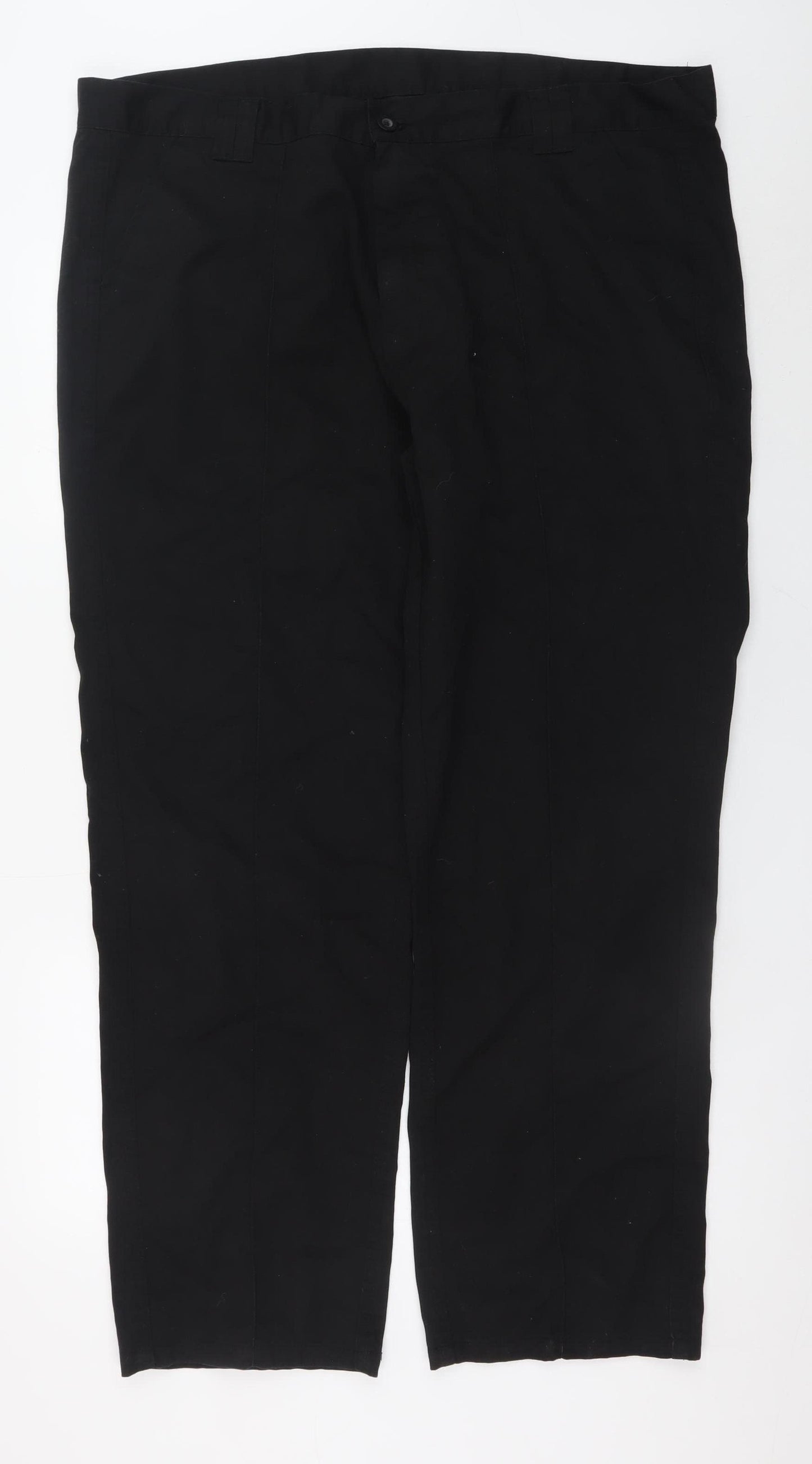Site King Men's Black Work Trousers Size 42 Regular Fit Polyester Cotton