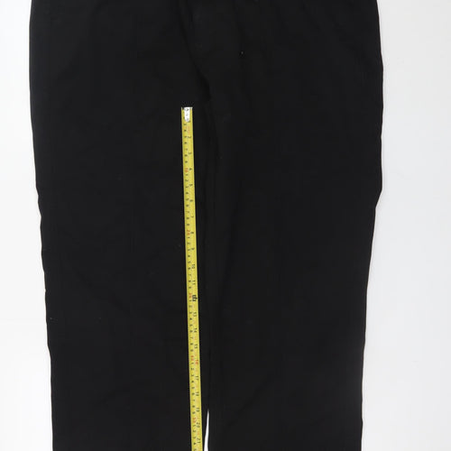 Site King Men's Black Work Trousers Size 42 Regular Fit Polyester Cotton