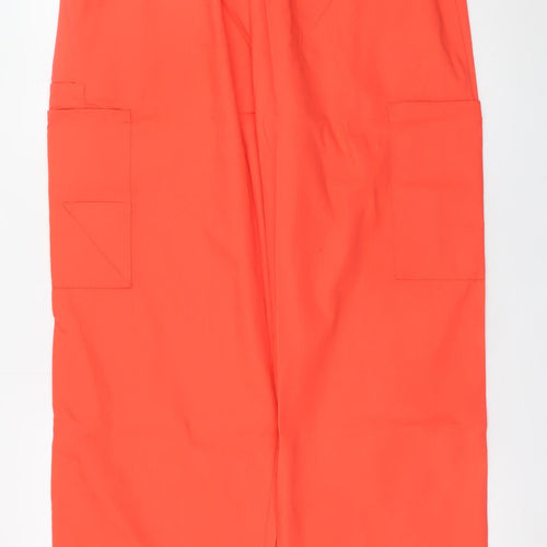 Sivvan Men's Orange Cargo Workwear Trousers XL Regular Fit