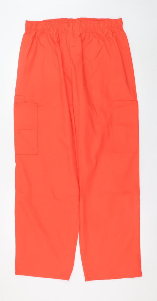 Sivvan Men's Orange Cargo Workwear Trousers XL Regular Fit