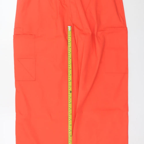 Sivvan Men's Orange Cargo Workwear Trousers XL Regular Fit