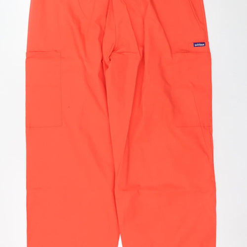 Sivvan Men's Orange Cargo Workwear Trousers XL Regular Fit