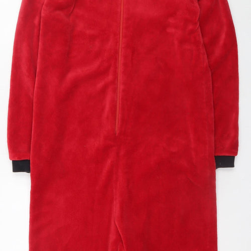 Manchester United Mens Red Fleece Hooded Onesie Size S Zip Up
