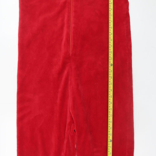Manchester United Mens Red Fleece Hooded Onesie Size S Zip Up