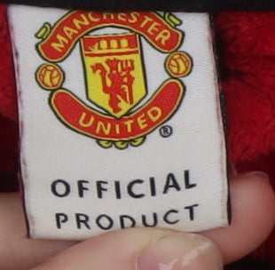 Manchester United Mens Red Fleece Hooded Onesie Size S Zip Up