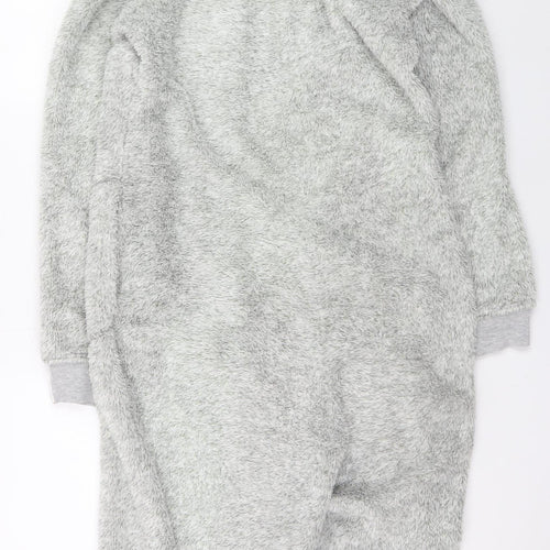 Marks and Spencer Women Grey Fleece Bear Hooded Onesie Size 8