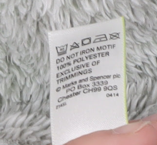 Marks and Spencer Women Grey Fleece Bear Hooded Onesie Size 8