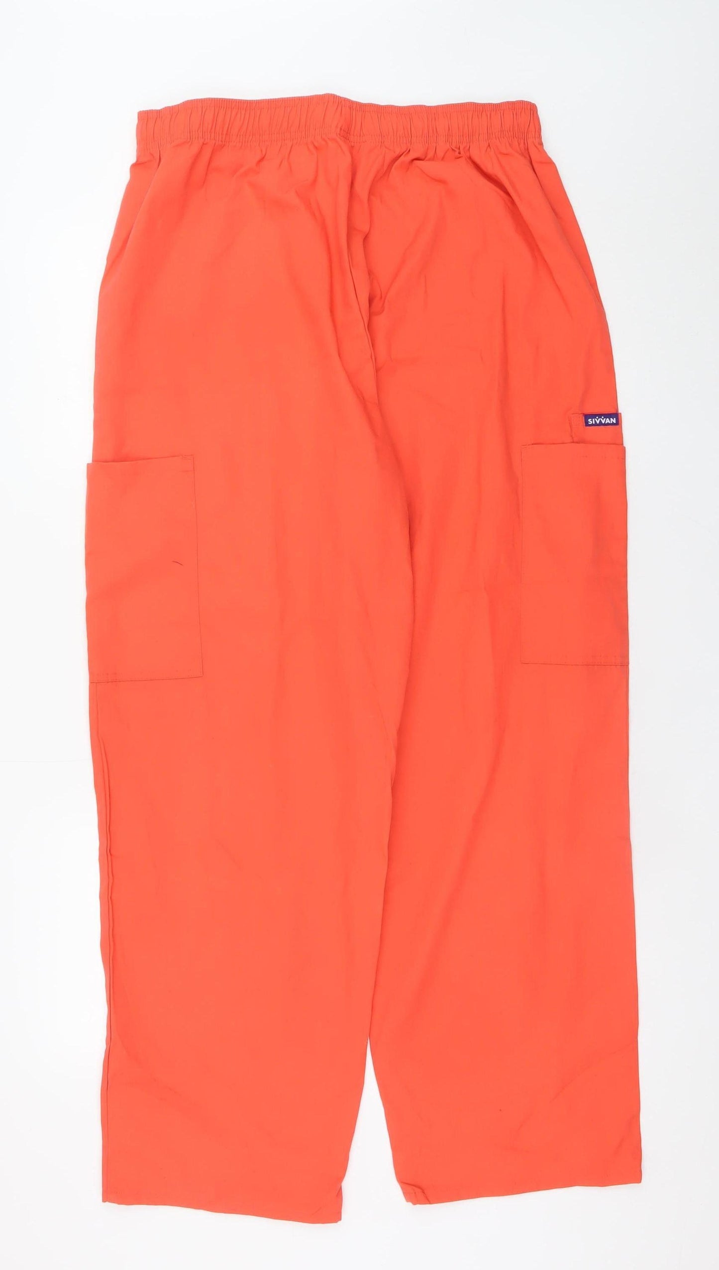 Sivvan Men's Orange XL Cargo Trousers Polyester Cotton Workwear