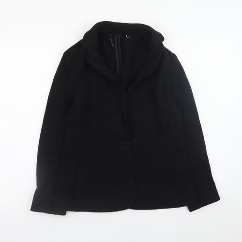 Jigsaw Women's Black Wool Blazer UK 10 Classic Short Jacket