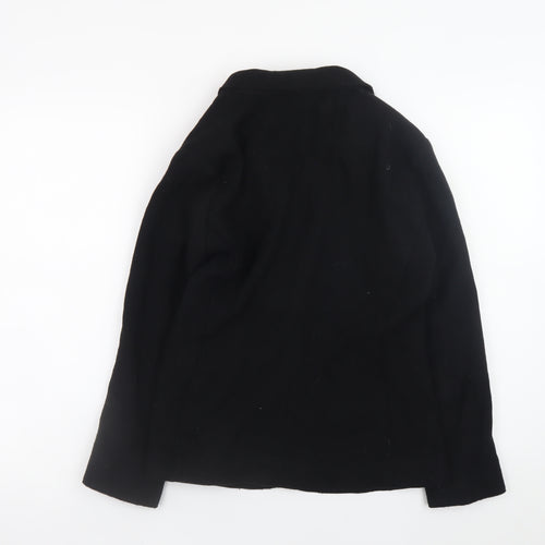 Jigsaw Women's Black Wool Blazer UK 10 Classic Short Jacket