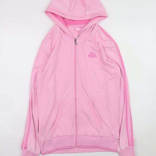 Lonsdale Women Pink Size 12 Full Zip Hoodie