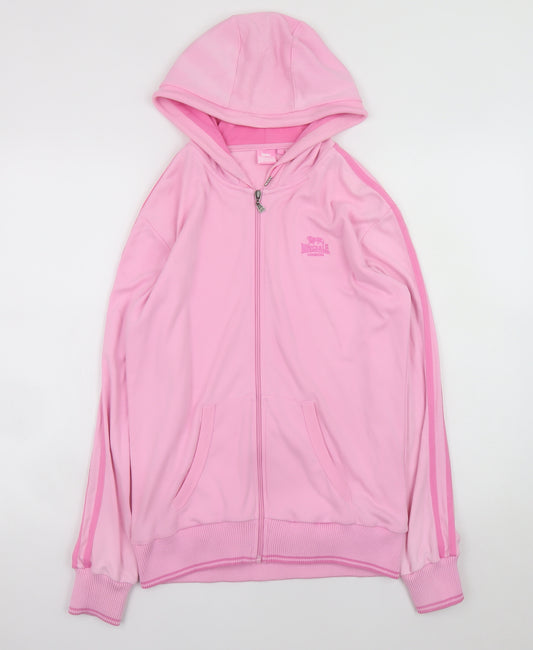 Lonsdale Women Pink Size 12 Full Zip Hoodie