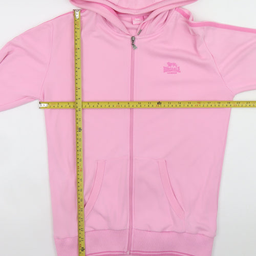 Lonsdale Women Pink Size 12 Full Zip Hoodie