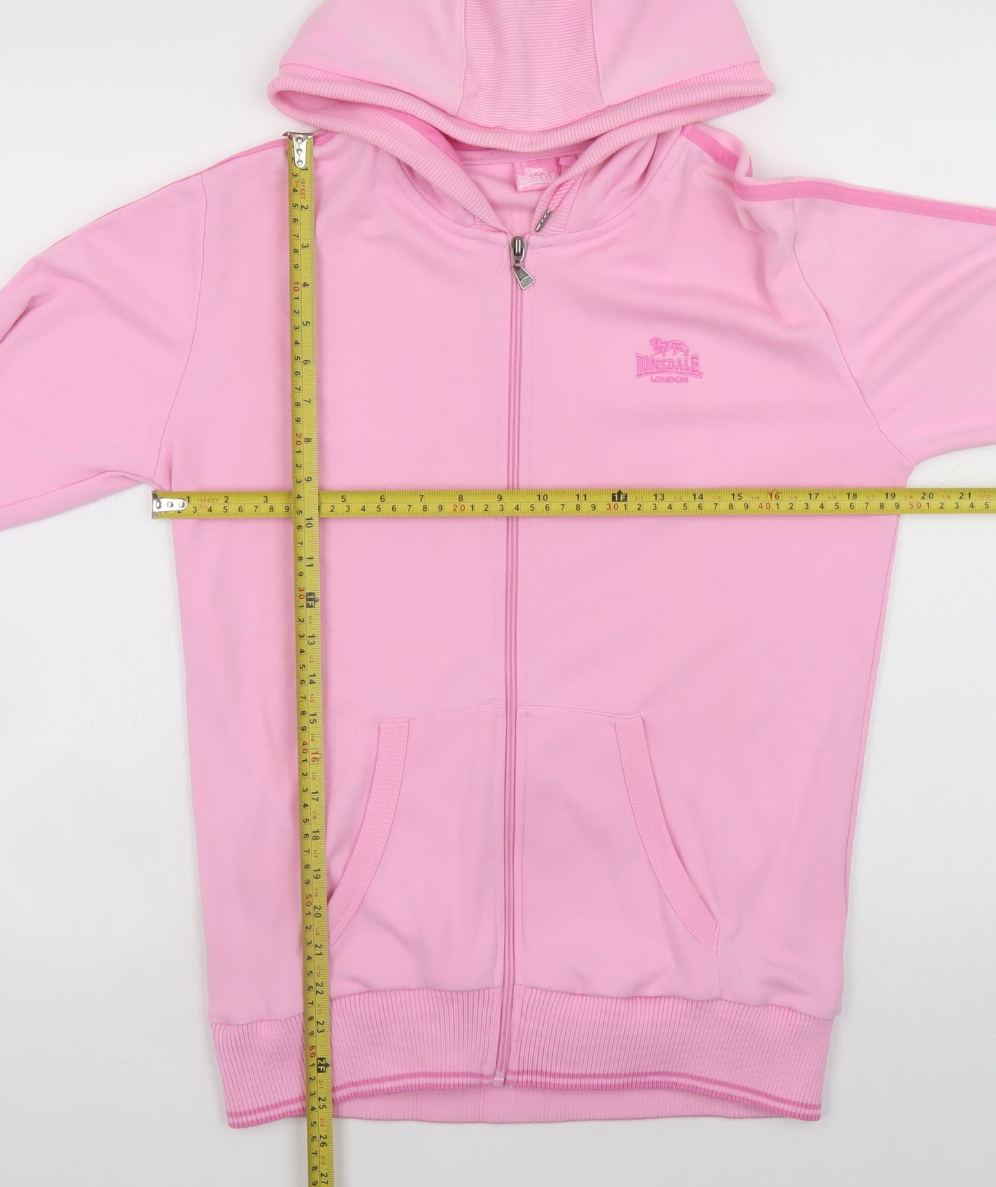 Lonsdale Women Pink Size 12 Full Zip Hoodie