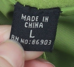 Guess Women's Green Wool Overcoat Belted L Size