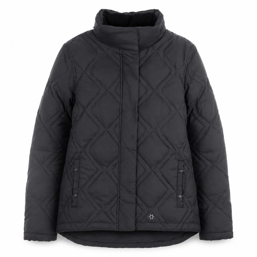 Next Womens Black Quilted Mid-Length Jacket Size 12