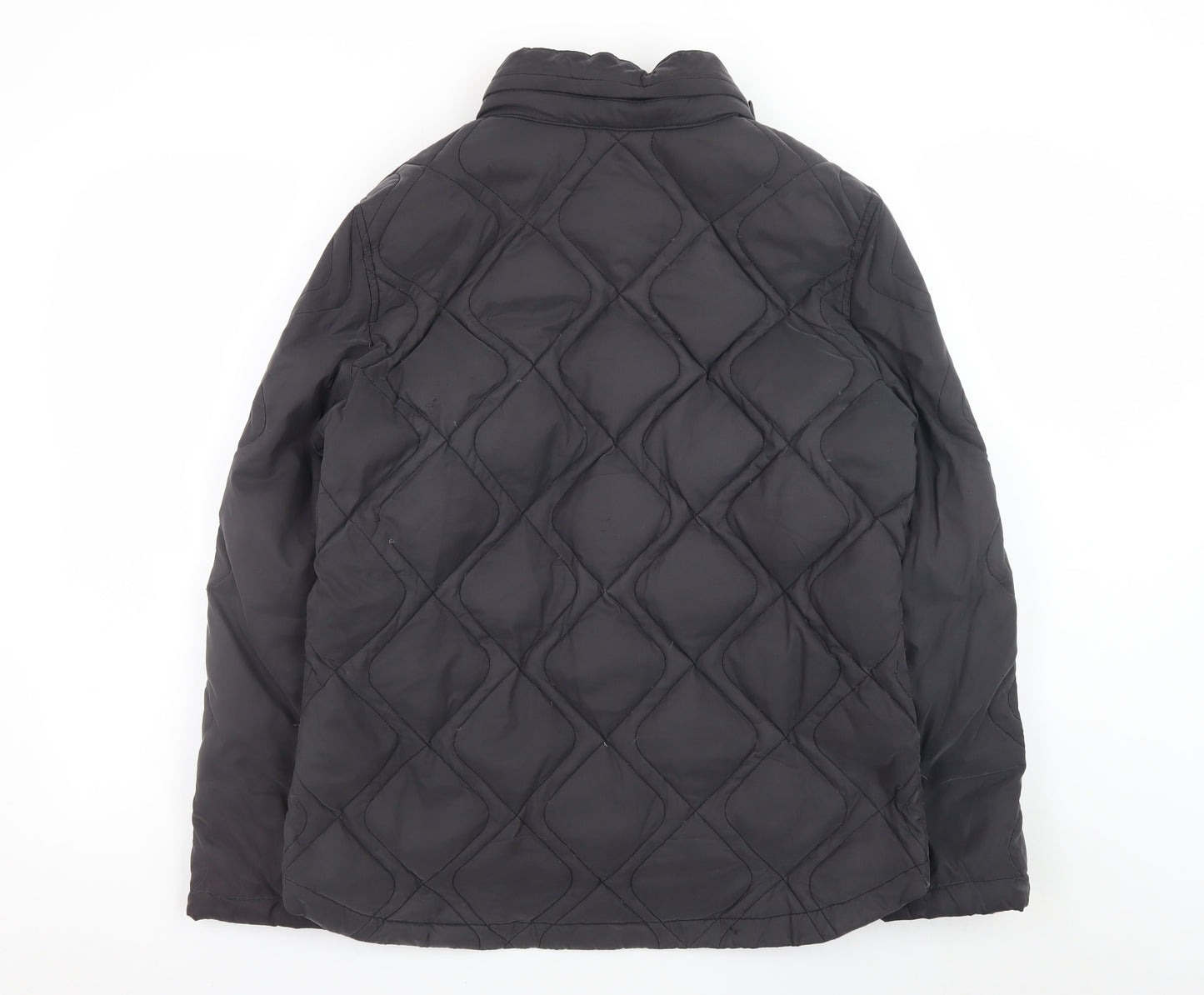 Next Womens Black Quilted Mid-Length Jacket Size 12