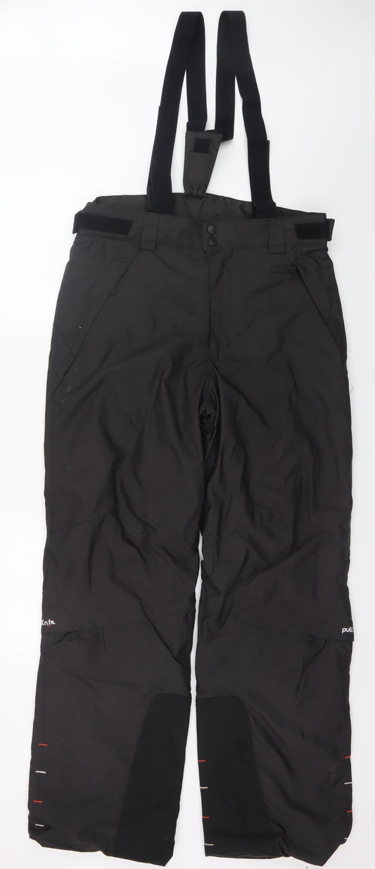 Wedze Men's Black Ski Snow Pants M Waterproof Insulated Winter Trousers