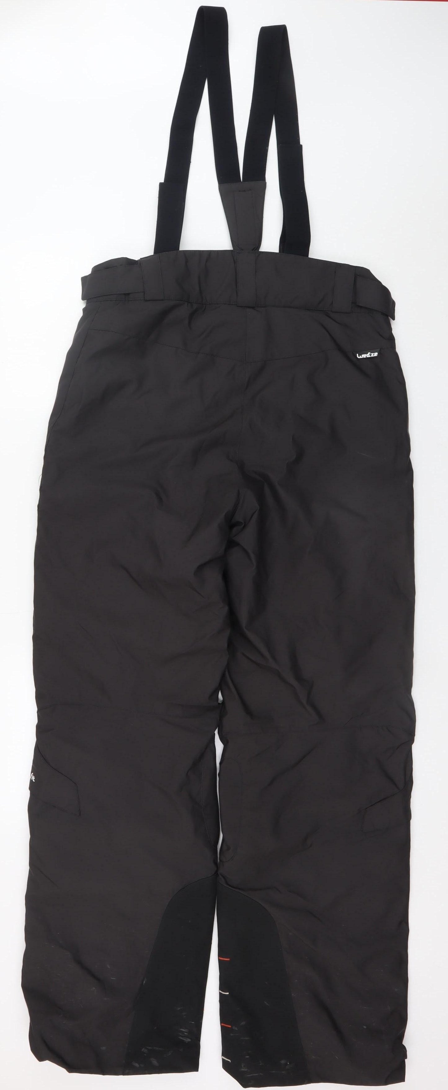 Wedze Men's Black Ski Snow Pants M Waterproof Insulated Winter Trousers