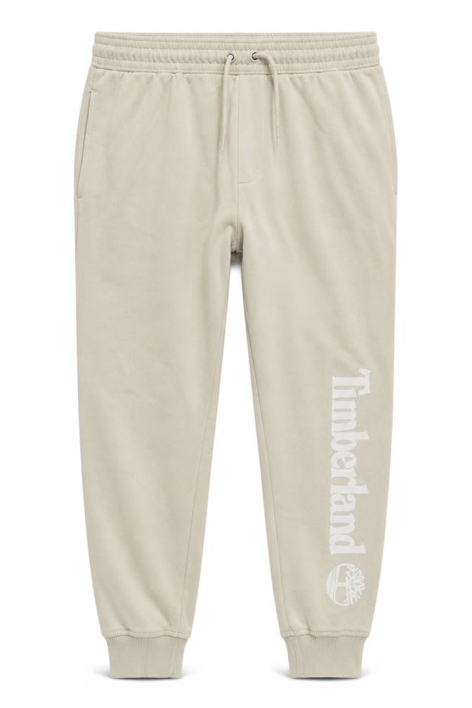 Front view of Timberland Men Beige Jogger Trousers L Regular Fit