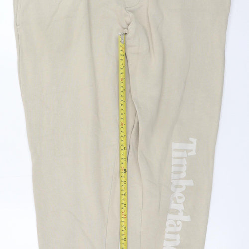 Timberland Men Beige Jogger Trousers L Regular Fit