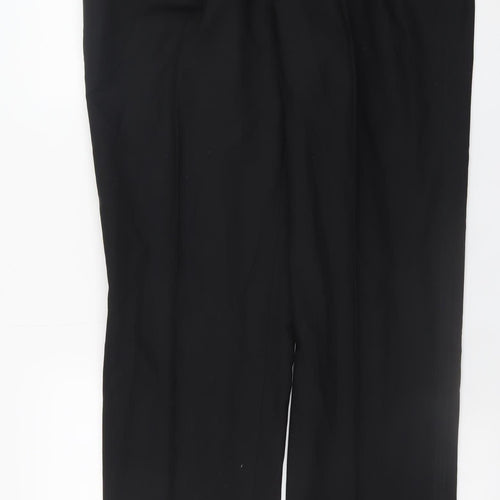 Marks & Spencer Men’s Black Pleated Dress Pants 36W 31L Wool Blend