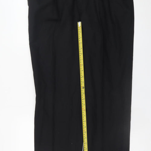 Marks & Spencer Men’s Black Pleated Dress Pants 36W 31L Wool Blend