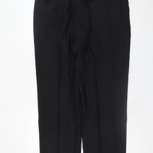 Marks & Spencer Men’s Black Pleated Dress Pants 36W 31L Wool Blend